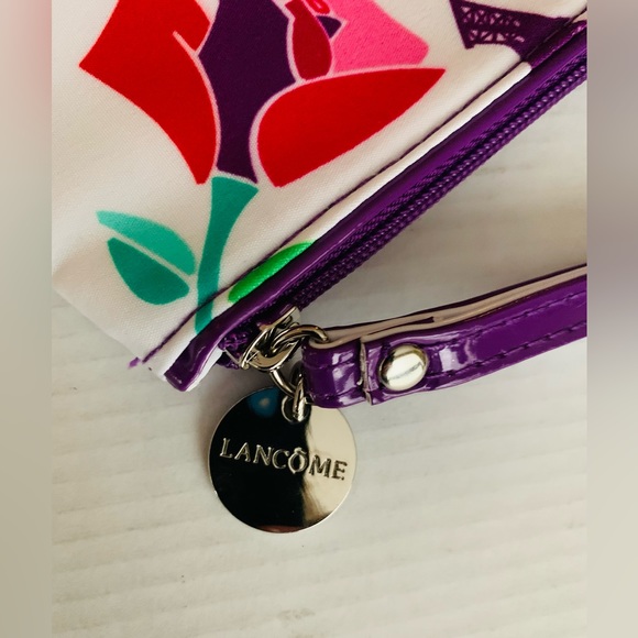 Set of 2 cosmetic make-up bags pink Estee Lauder bag white & purple Lancome bag - Picture 5 of 11